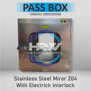 Passbox Stainless Steel 304 Uk. 50×50×50 cm - Magnetik Interlok System
