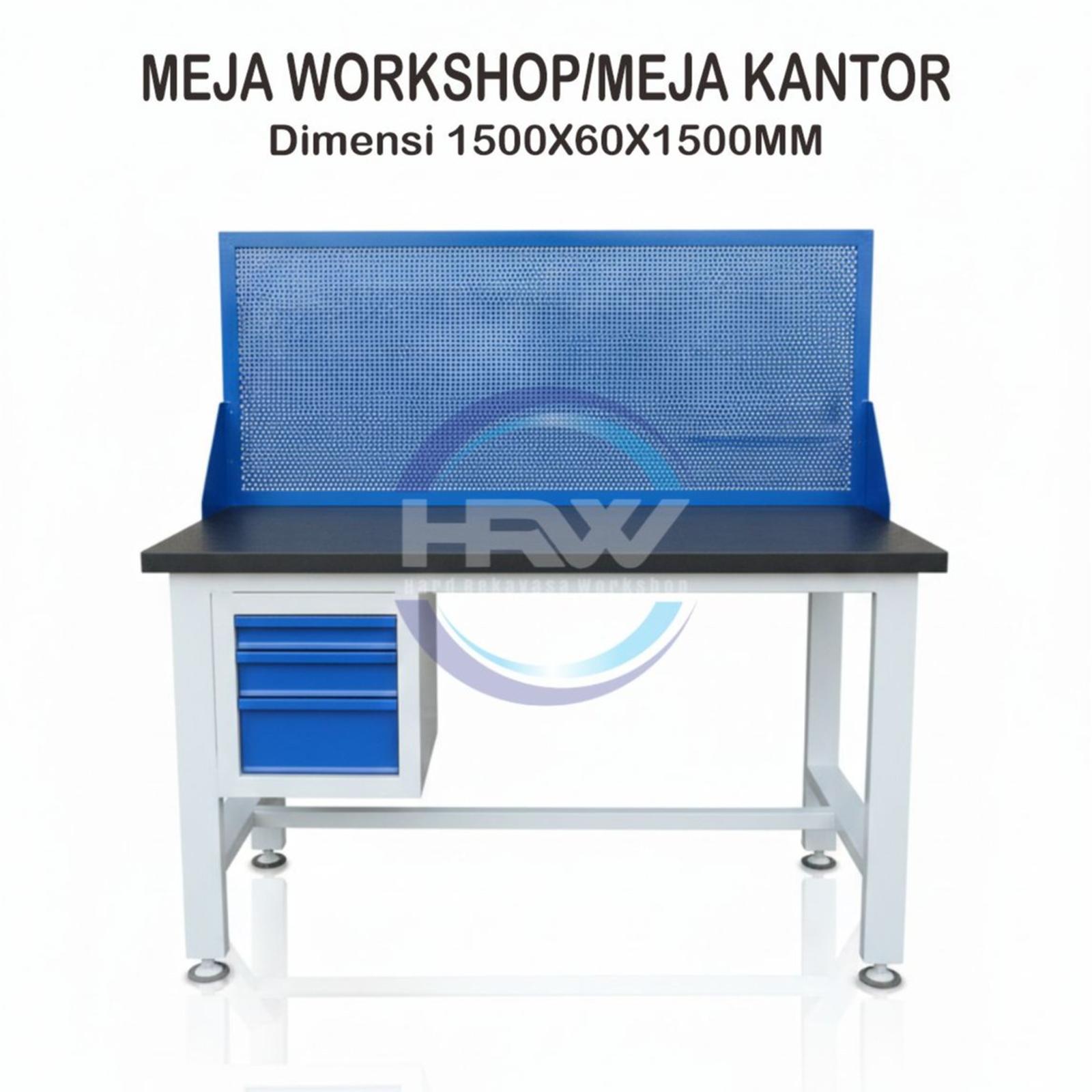 Meja Workshop Atau Meja Kerja Dimensi 1500x60x1500mm