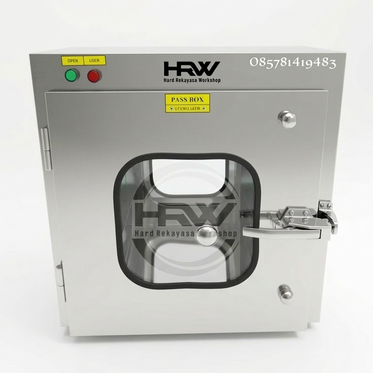 Passbox Stainless Steel 304 Uk. 40×40×40 cm - Magnetik Interlok System