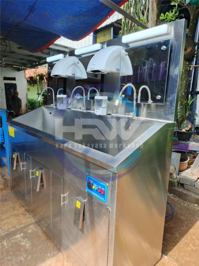 Scrub Station 3 Person Material Stainless Steel - Image 4