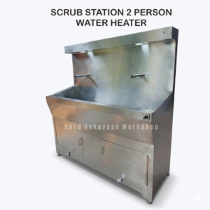 Scrub Station Stainless Steel 2 Person with Water Heater