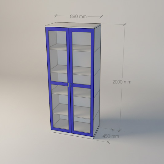 Lemari Penyimpanan Stainless 2 Pintu